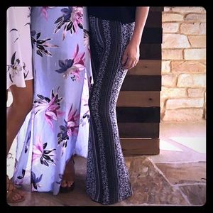 High waist Flared bell bottom tribal print pants